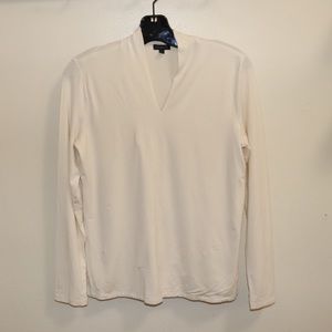 Talbots long sleeve beige blouse